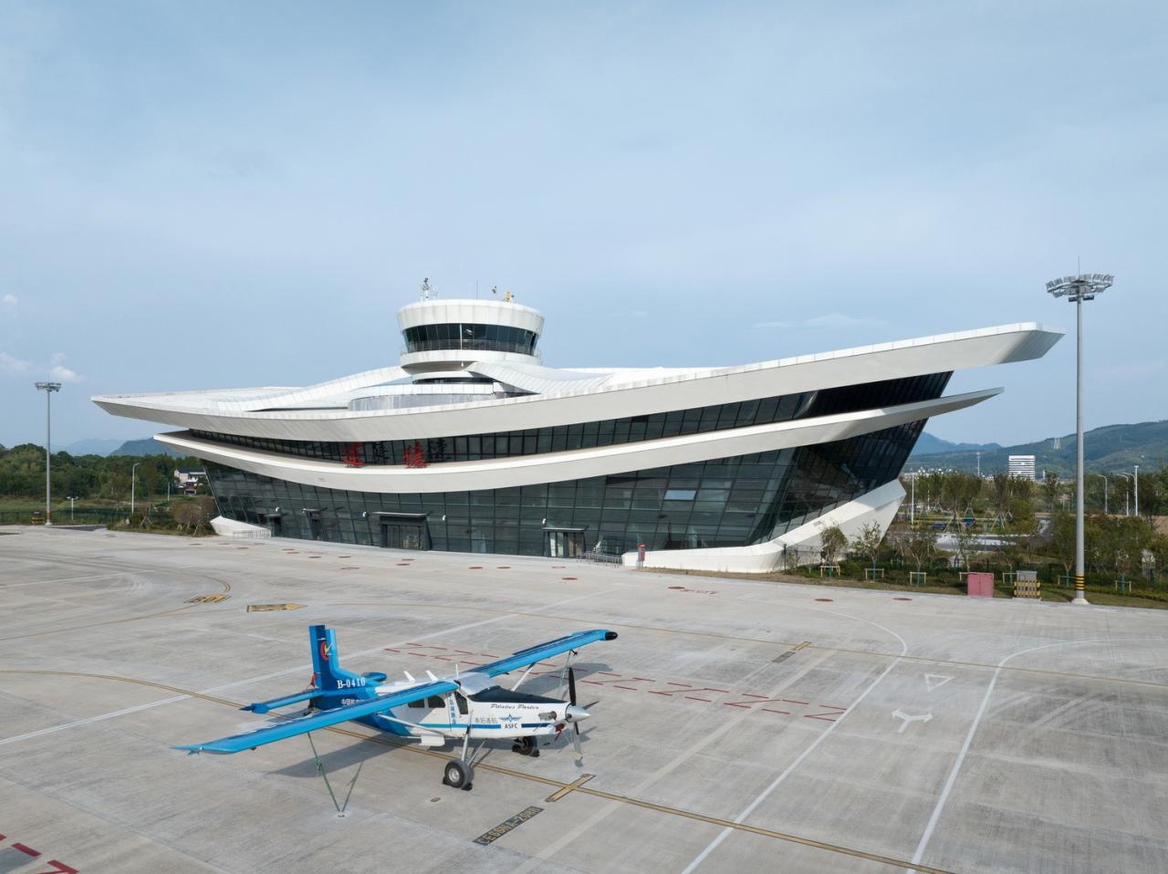 BIM建筑|杭州亚运配套设施：千岛湖通用机场航站楼 / 境澜建筑