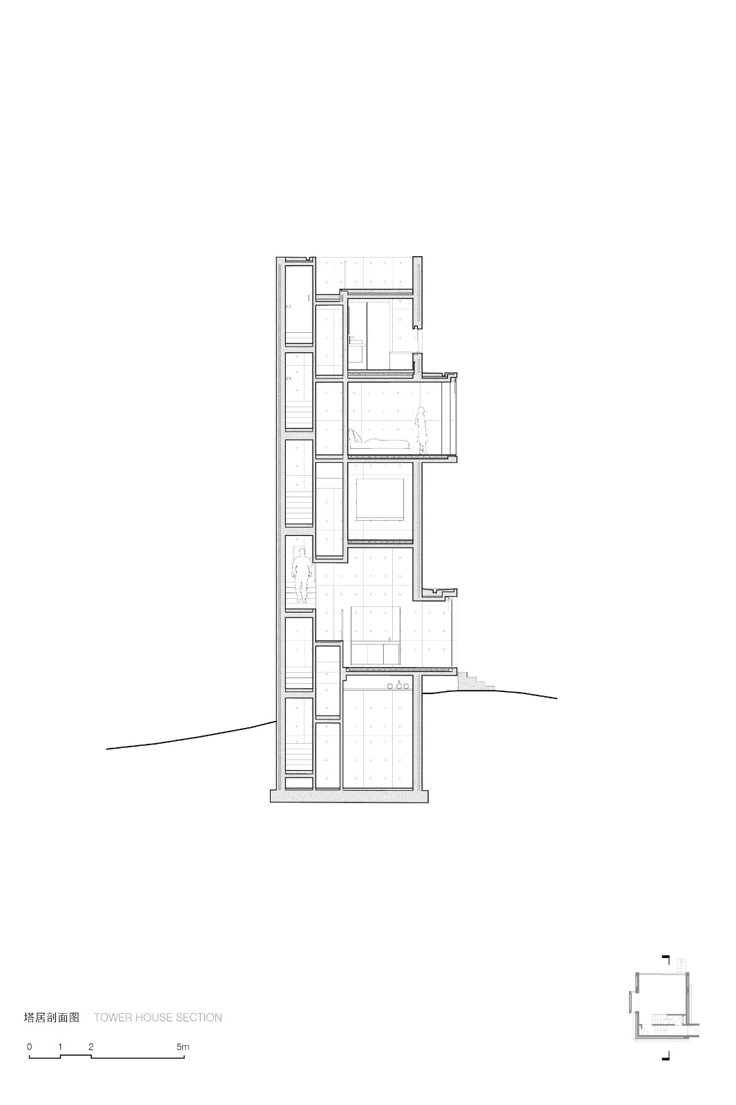 BIM建筑|崖顶咖啡厅及塔居 / 迹•建筑事务所（TAO）