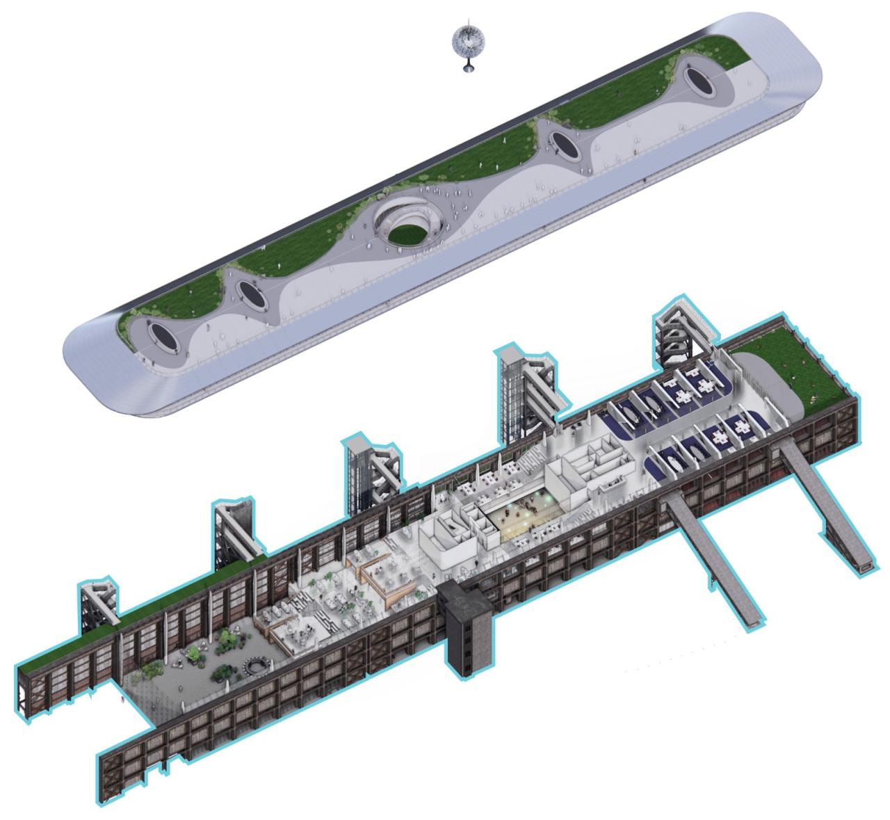 BIM建筑|方舟：上海张江水泥厂万米仓改造设计方案 / MAD