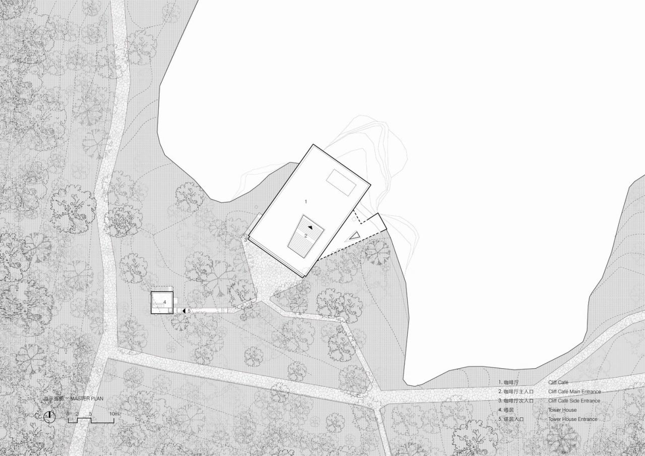 BIM建筑|崖顶咖啡厅及塔居 / 迹•建筑事务所（TAO）