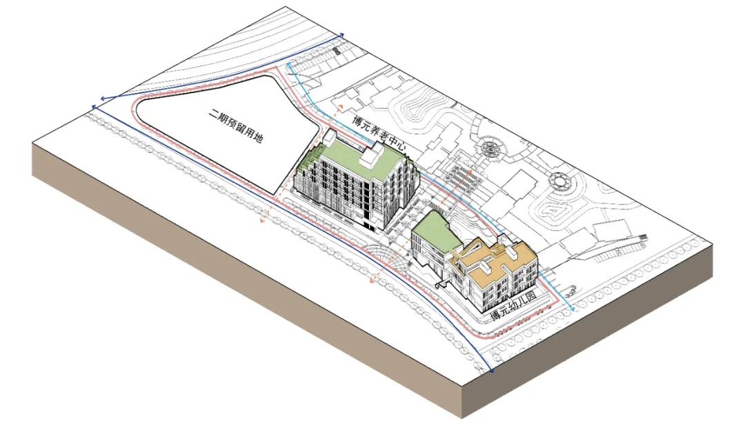 BIM建筑|多层养老中心与外部环境的互动-博元养老中心 / UUA