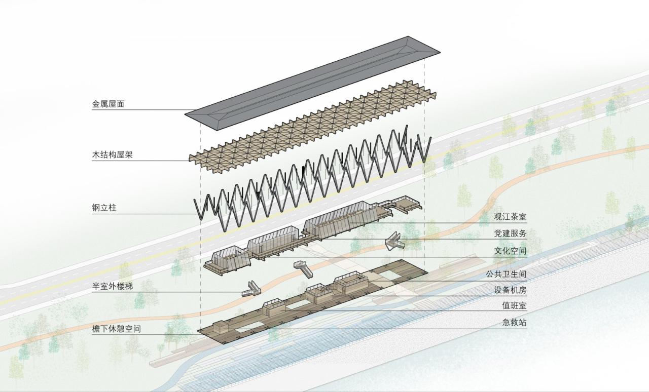 BIM建筑|杭州滨江公共空间·长亭驿 / 同济原作设计工作室