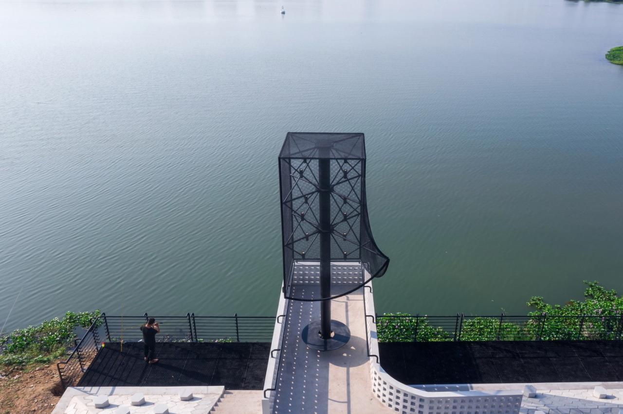 BIM建筑|‘起风了’装置，瀫石光河道护岸改造 / 华中科技大学建规学院 + 青·微舍工作室