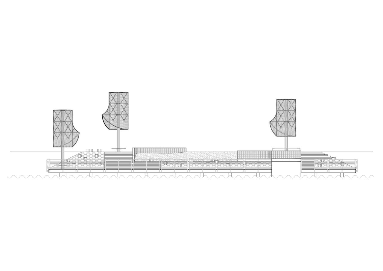 BIM建筑|‘起风了’装置，瀫石光河道护岸改造 / 华中科技大学建规学院 + 青·微舍工作室