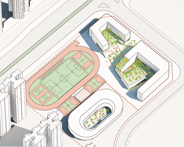 BIM建筑|汕头市龙湖区中阳学校与汕特中心幼儿园 / 柏涛建筑