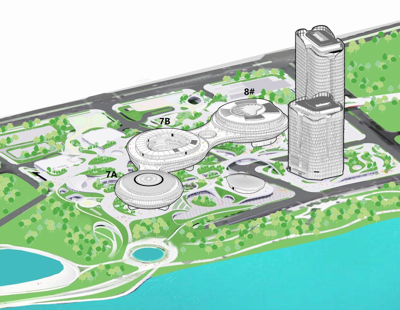 BIM建筑|“漂浮”的腾讯总部园区04地块 / 马岩松MAD