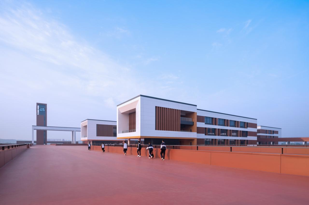 BIM建筑|渤海实验学校（基础教育部） / 中科院建筑设计研究院有限公司