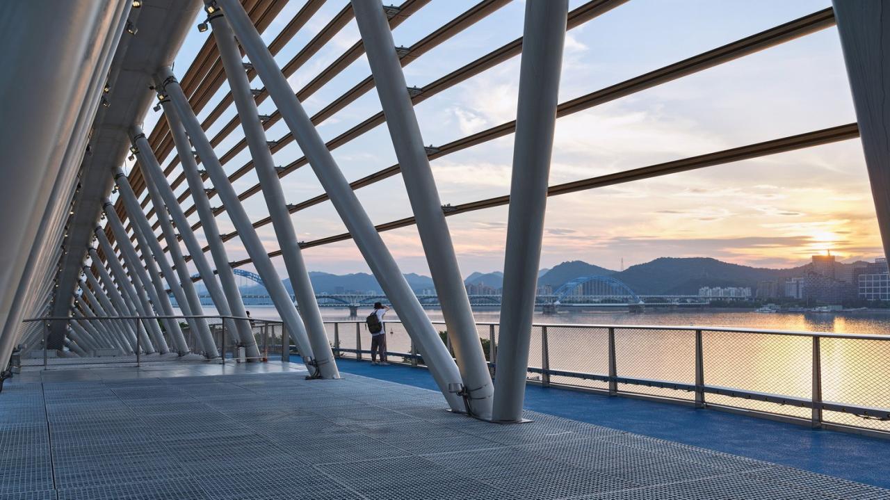 BIM建筑|杭州滨江公共空间·绸桥 / 同济原作设计工作室