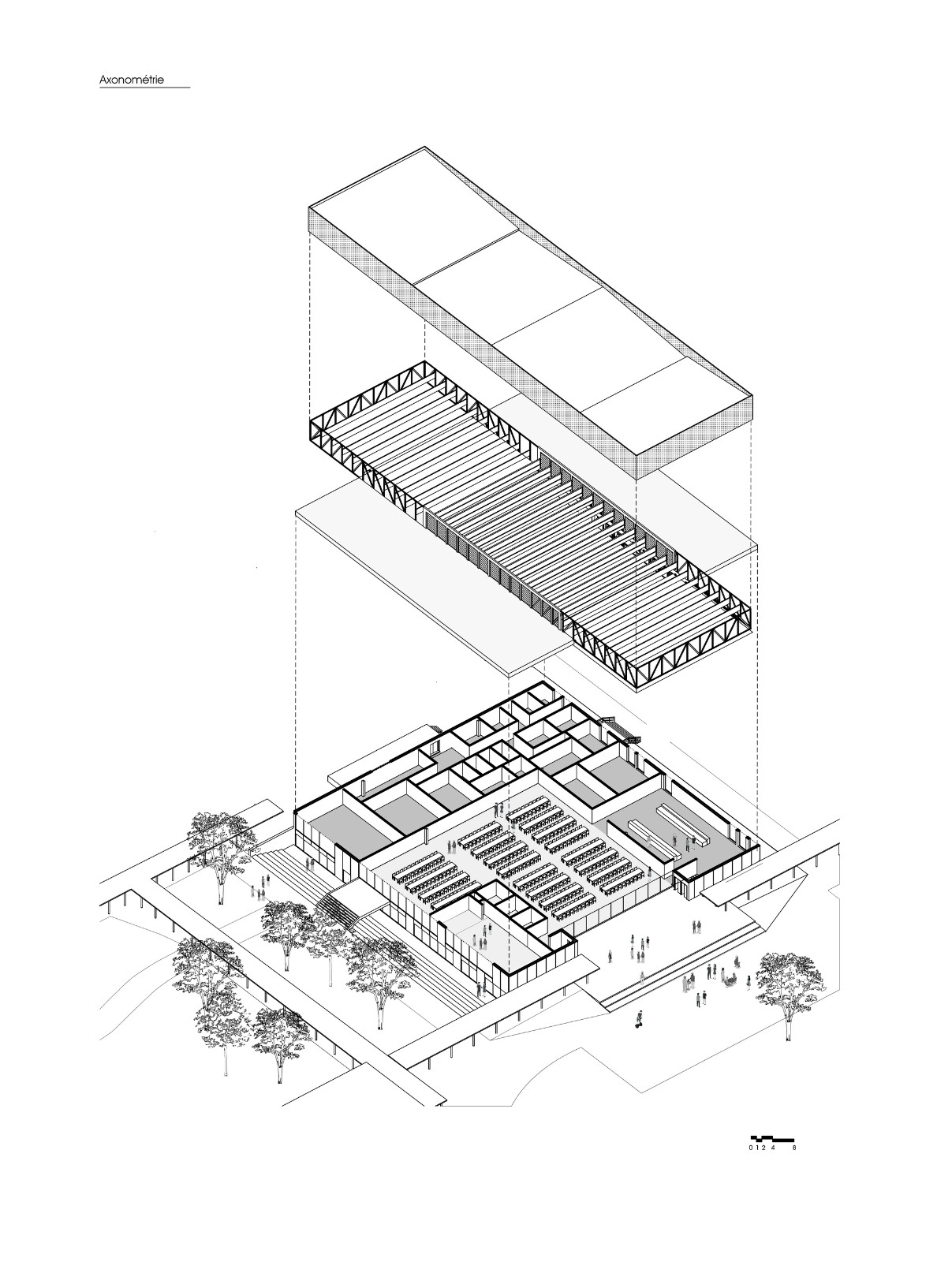 BIM建筑|Joliot-Curie 学校餐饮服务和学校生活中心 / Ateliers O-S architectes