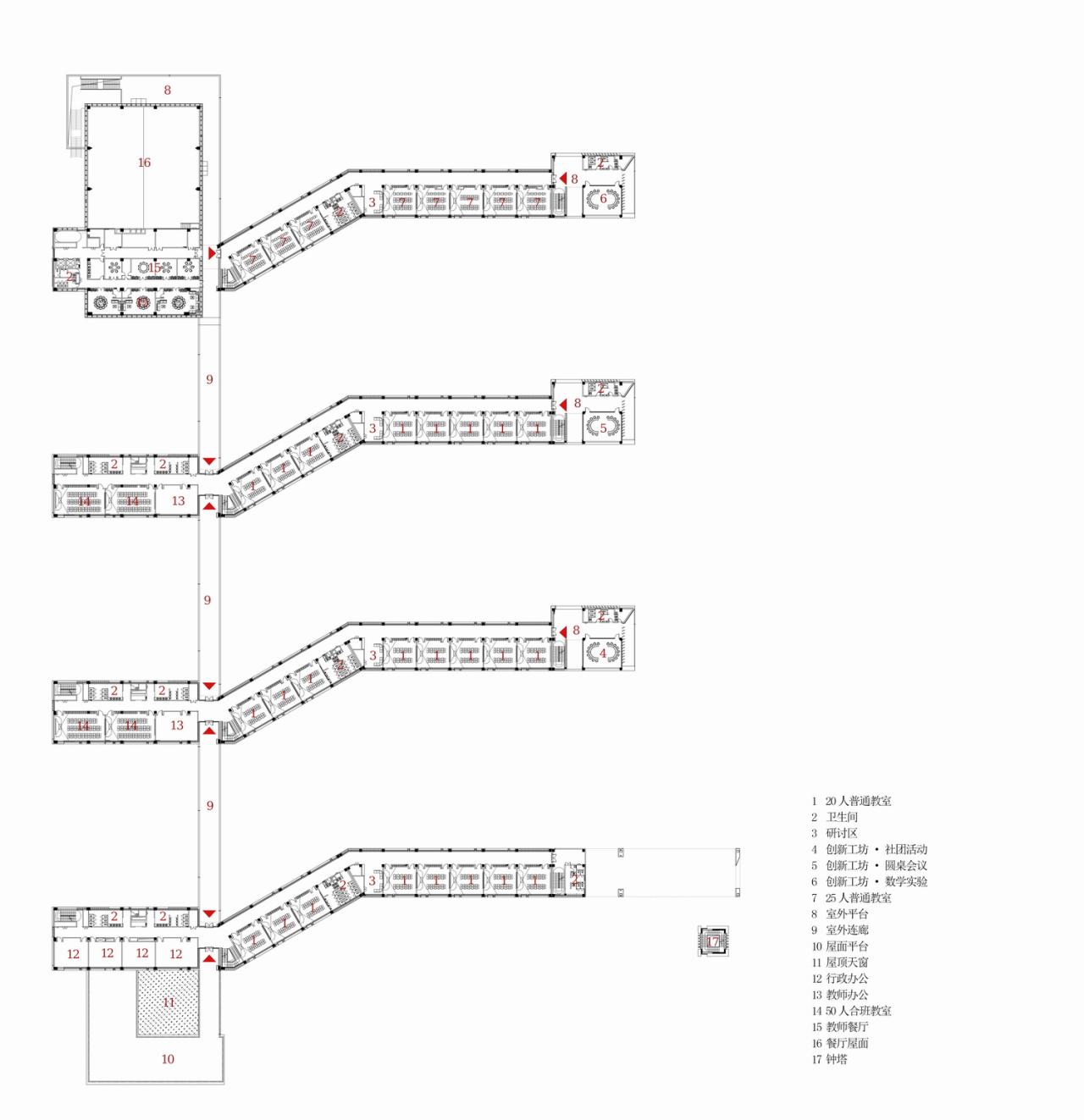 BIM建筑|渤海实验学校（基础教育部） / 中科院建筑设计研究院有限公司