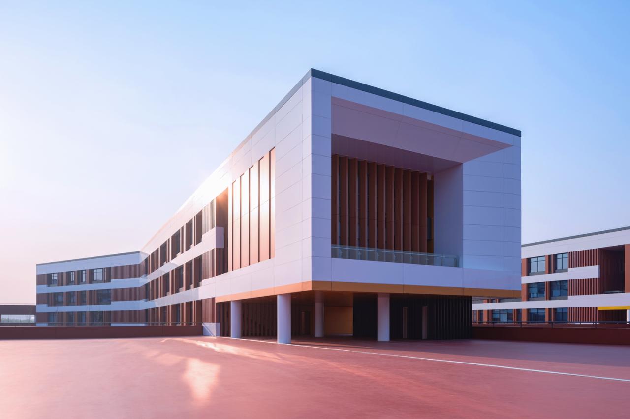 BIM建筑|渤海实验学校（基础教育部） / 中科院建筑设计研究院有限公司