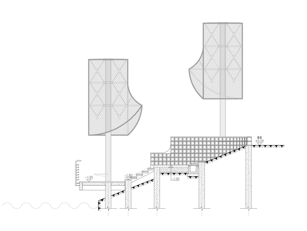 BIM建筑|‘起风了’装置，瀫石光河道护岸改造 / 华中科技大学建规学院 + 青·微舍工作室