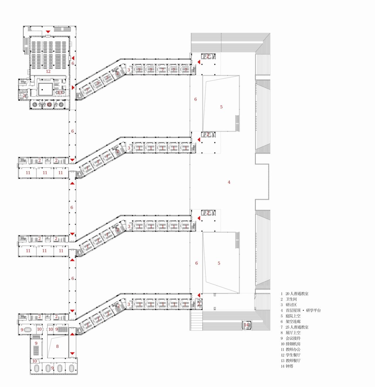 BIM建筑|渤海实验学校（基础教育部） / 中科院建筑设计研究院有限公司