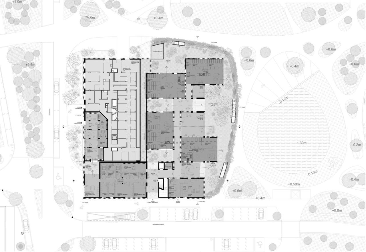 BIM建筑|日间托儿所和玩具图书馆 / a+samueldelmas architectes
