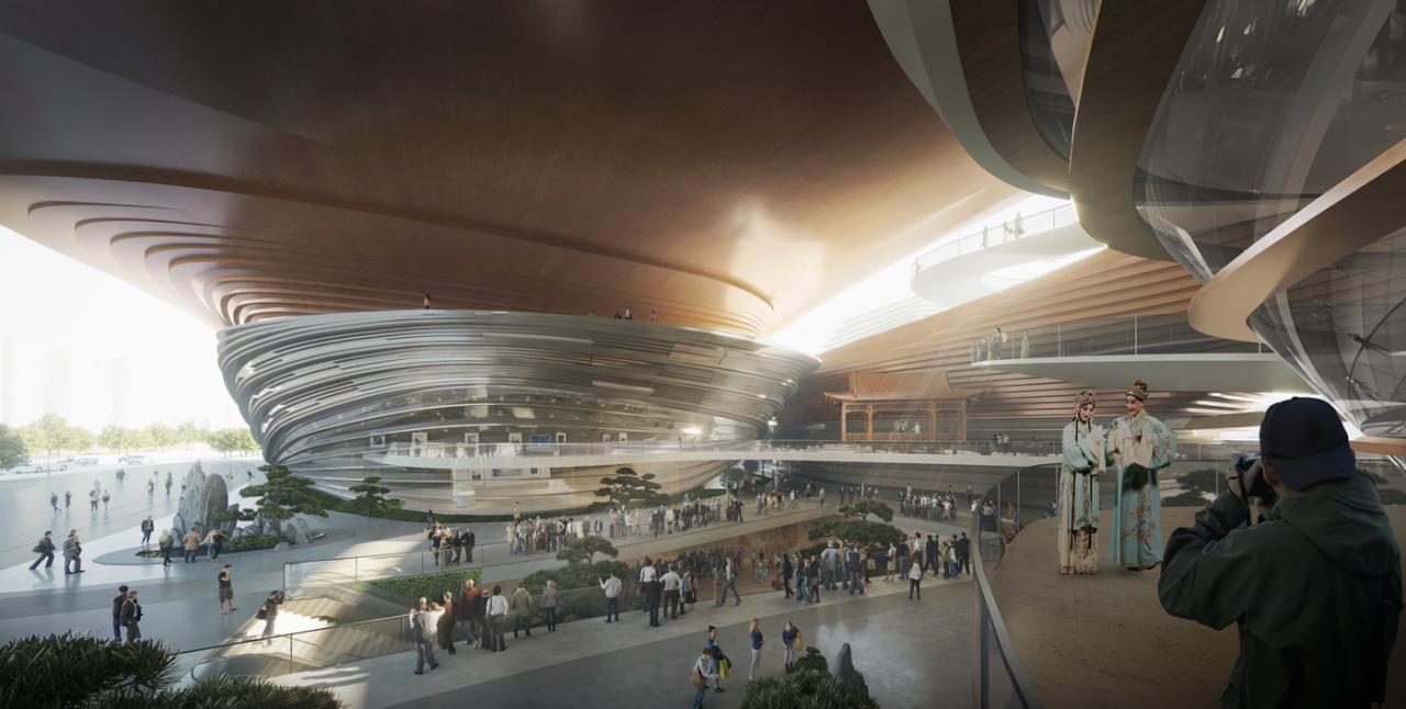 BIM建筑|武汉戏曲中心：观湖望江绘山水，古琴台曲遇园林 / 维思平建筑设计