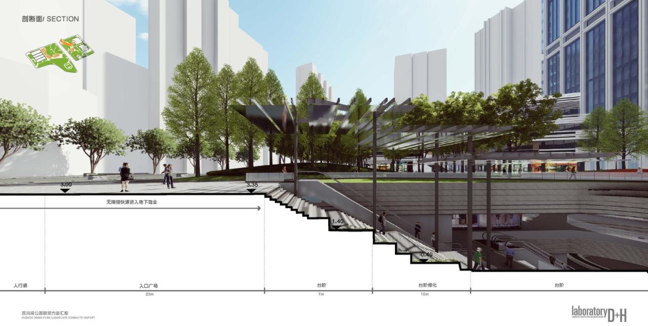 BIM建筑|上海苏河湾万象天地景观设计 / Lab D+H