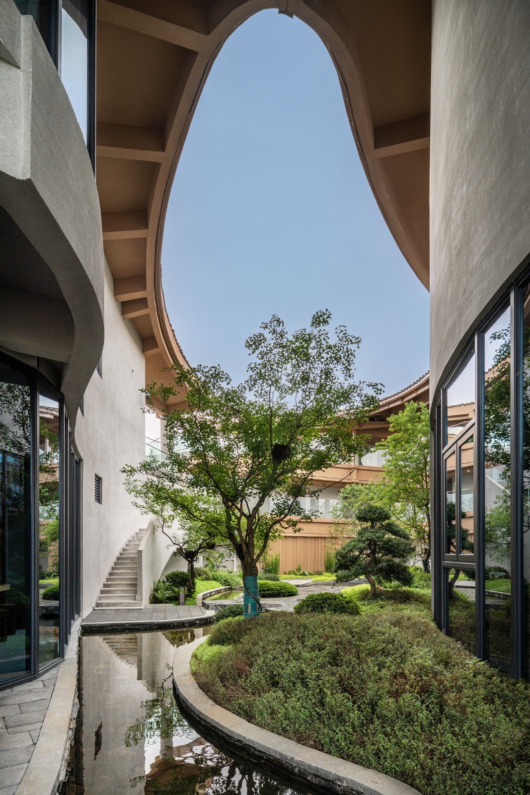 BIM建筑|川西建筑与道教文化的融合/“青城•朴舍亲子度假酒店”荣获2023金熊猫天府创意设计奖