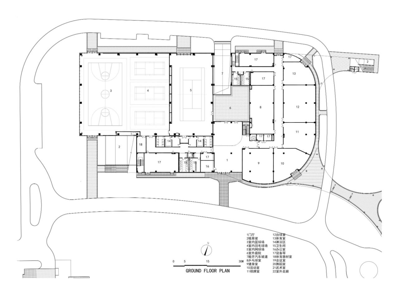 BIM建筑|上海三林懿德社区文体中心：“镶嵌”在社区当中的一站式“体育+”公园 / 三益中国