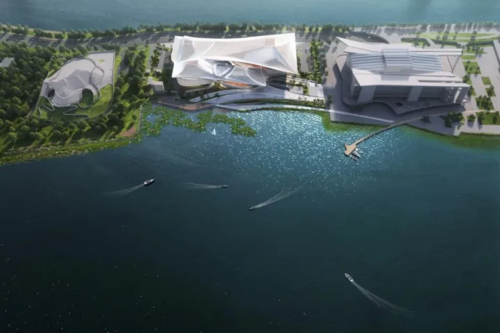 BIM建筑|武汉戏曲中心：观湖望江绘山水，古琴台曲遇园林 / 维思平建筑设计