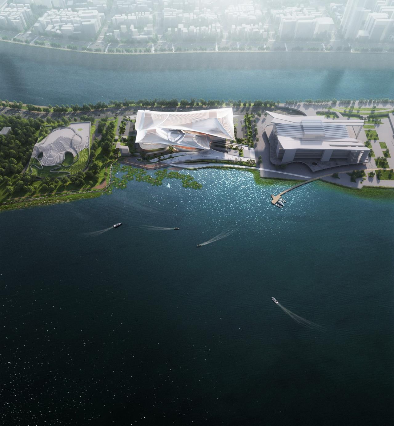 BIM建筑|武汉戏曲中心：观湖望江绘山水，古琴台曲遇园林 / 维思平建筑设计