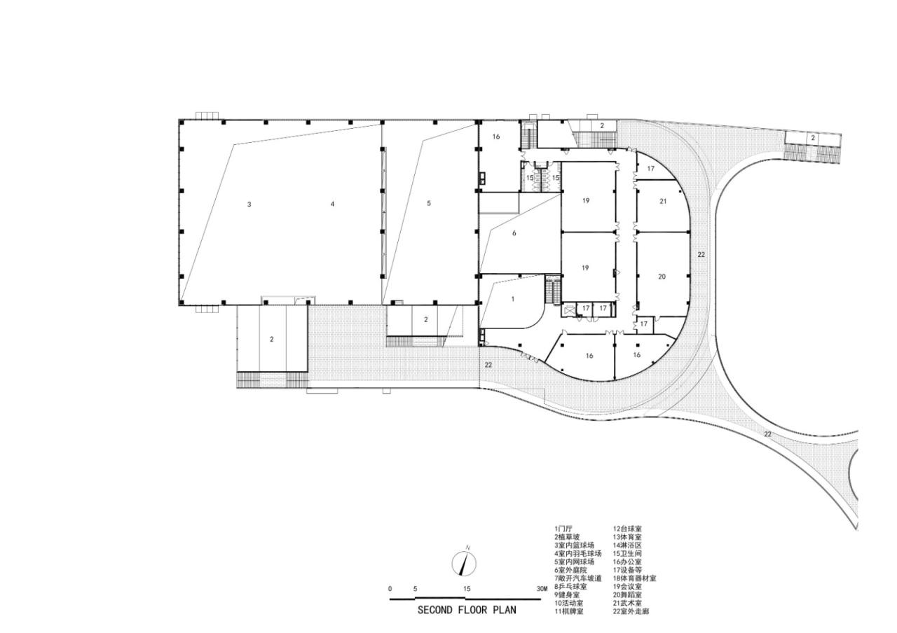 BIM建筑|上海三林懿德社区文体中心：“镶嵌”在社区当中的一站式“体育+”公园 / 三益中国