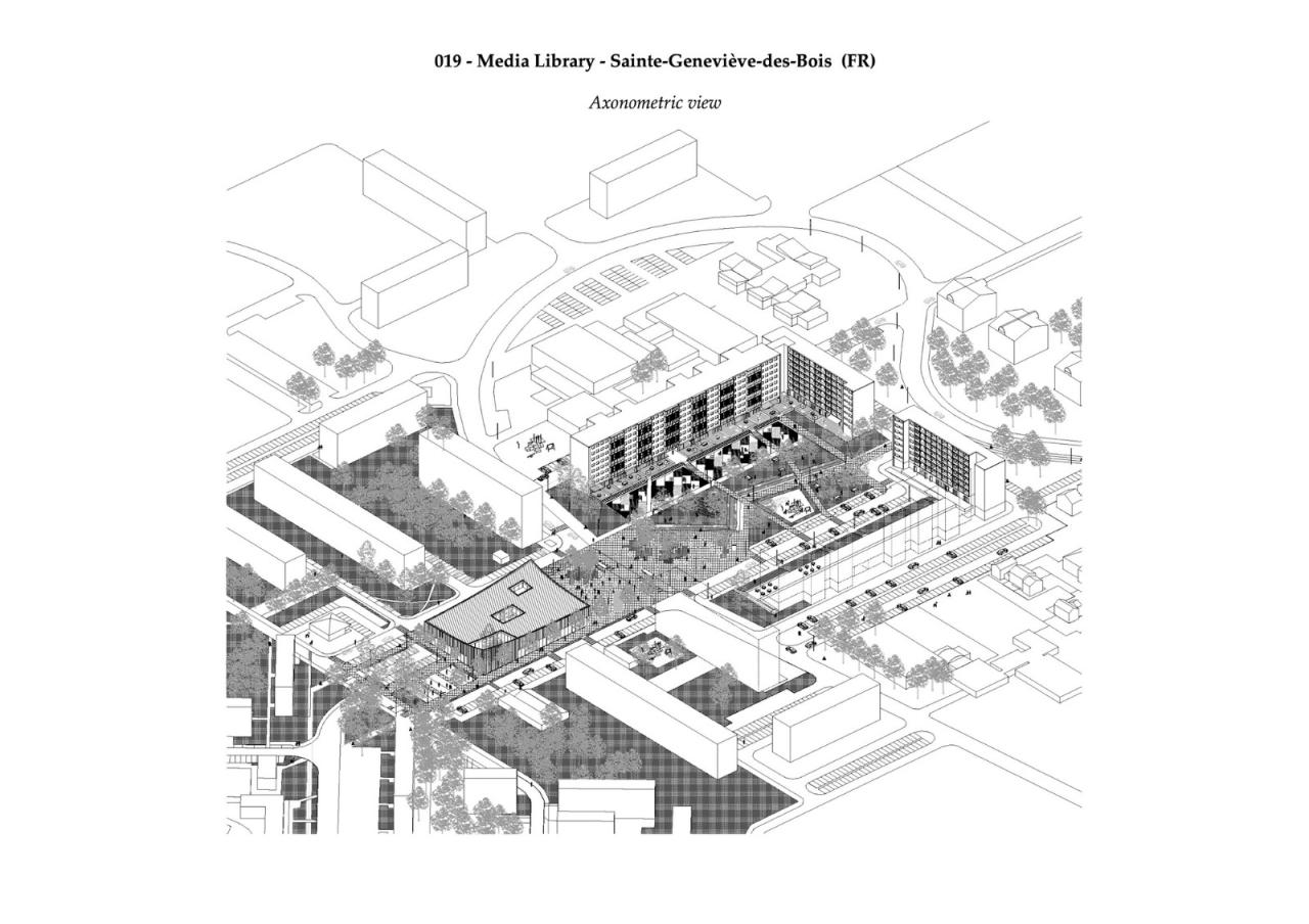 BIM建筑|Sainte-Geneviève- des-Bois 媒体图书馆 / archi5 + Calmm architecture