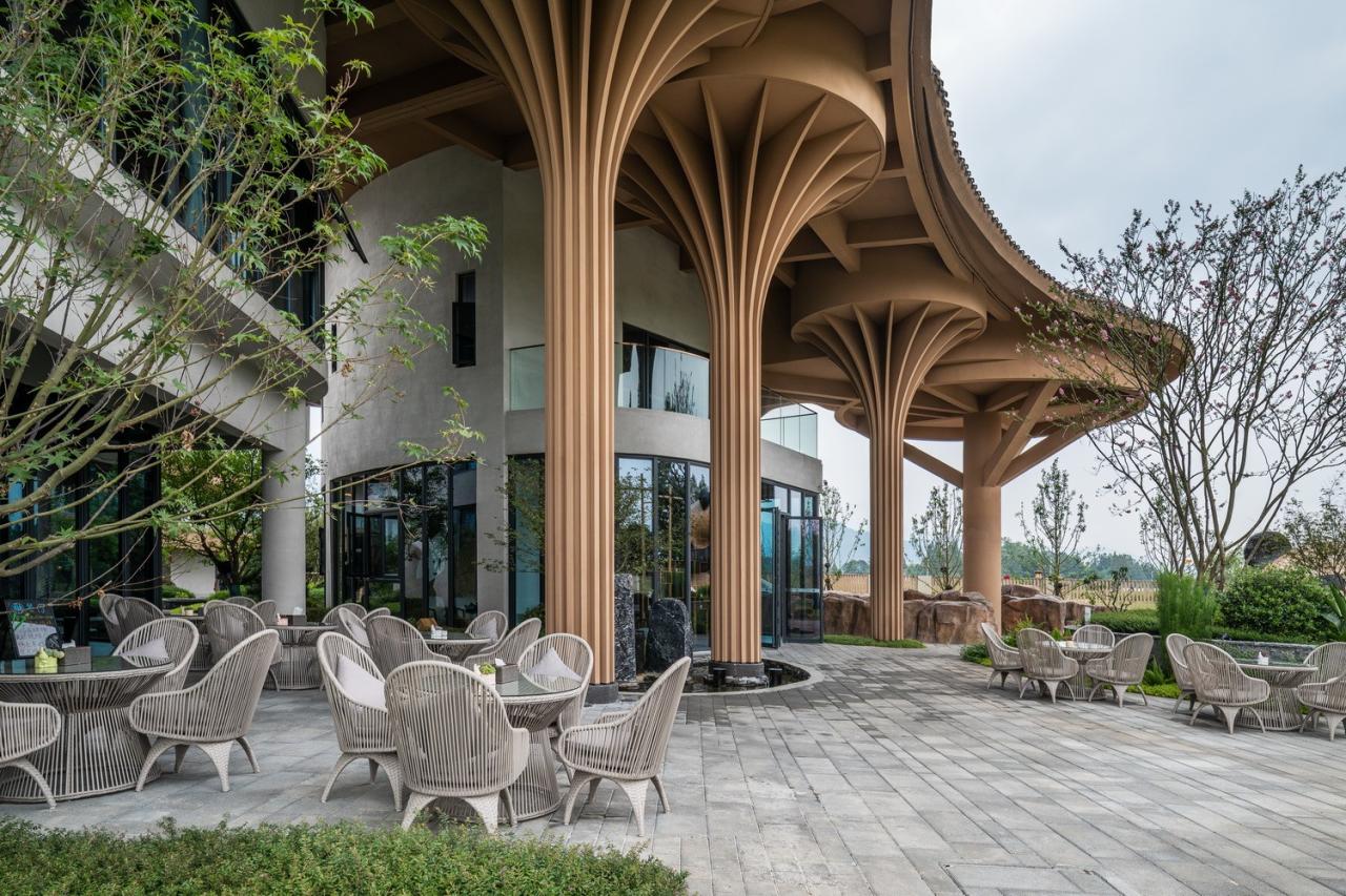 BIM建筑|川西建筑与道教文化的融合/“青城•朴舍亲子度假酒店”荣获2023金熊猫天府创意设计奖