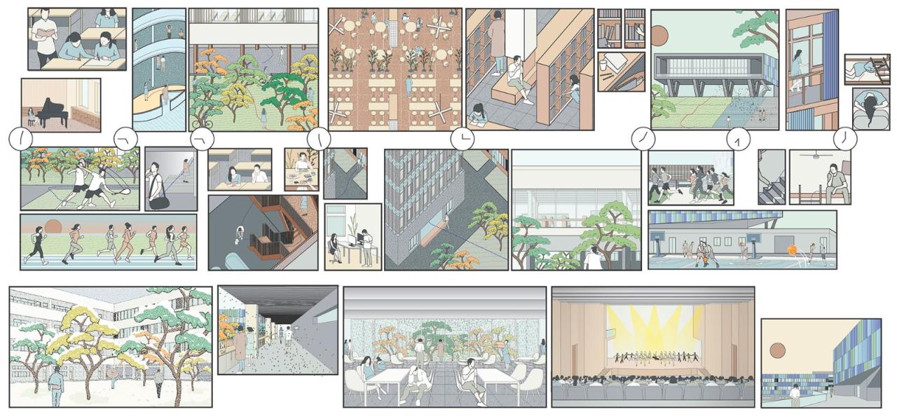 BIM建筑|宁波市古林职业高级中学：少年的无限剧本 / ARCHIS（如是）建筑设计事务所