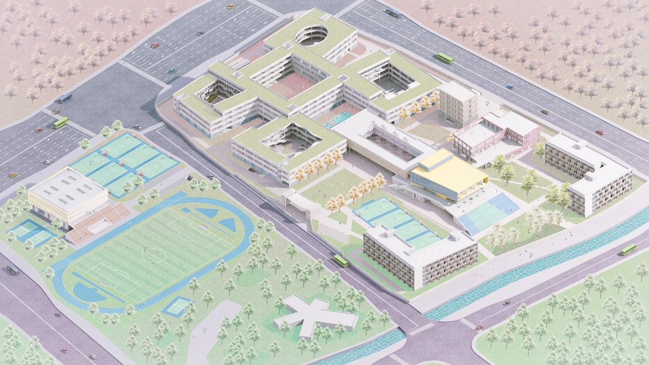 BIM建筑|宁波市古林职业高级中学：少年的无限剧本 / ARCHIS（如是）建筑设计事务所