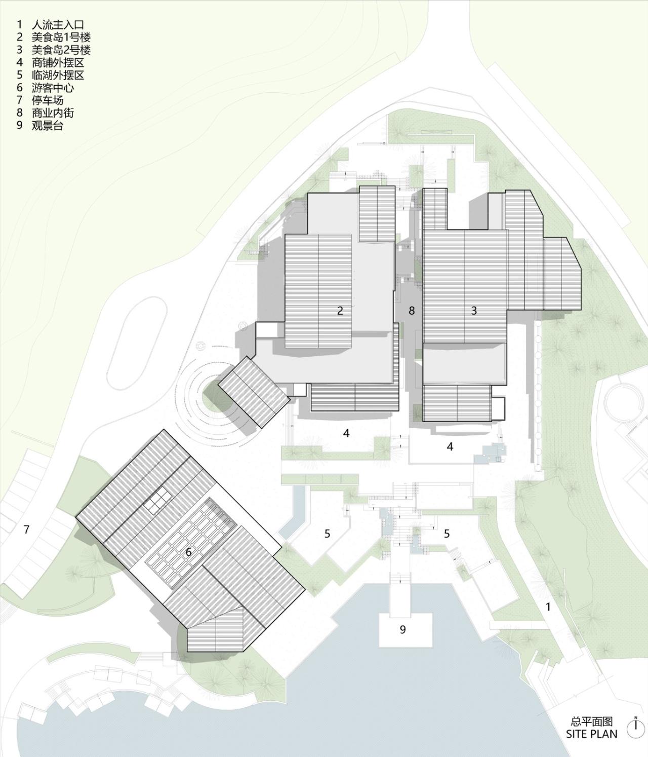 BIM建筑|成都天府麓湖美食岛二期 / 四周建筑