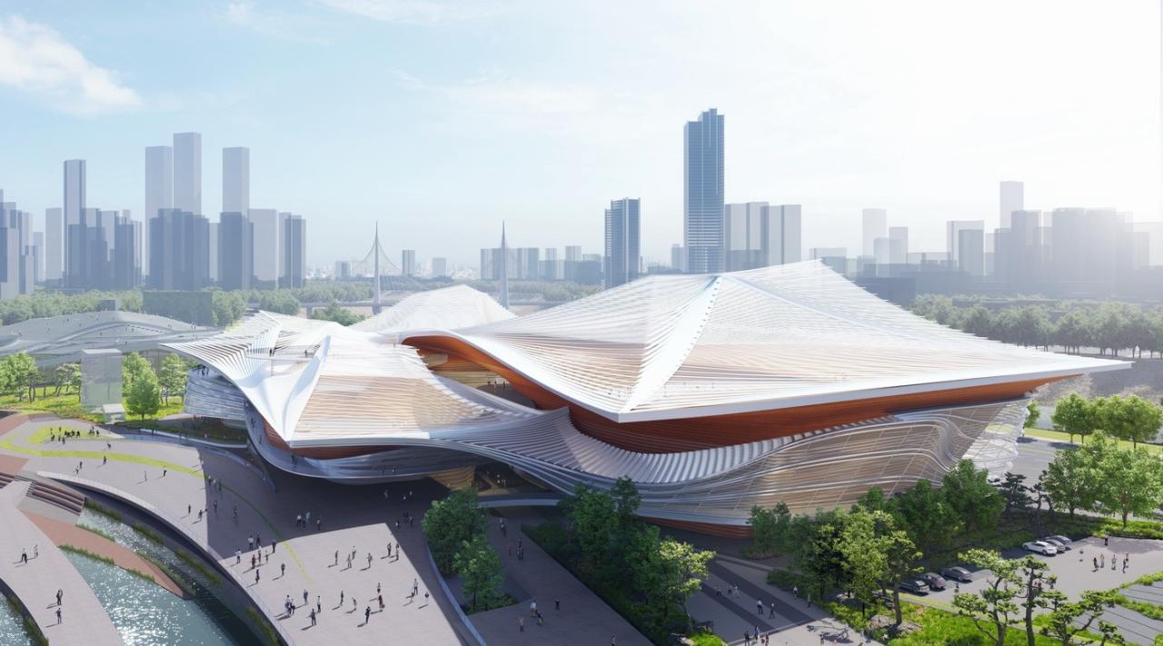 BIM建筑|武汉戏曲中心：观湖望江绘山水，古琴台曲遇园林 / 维思平建筑设计