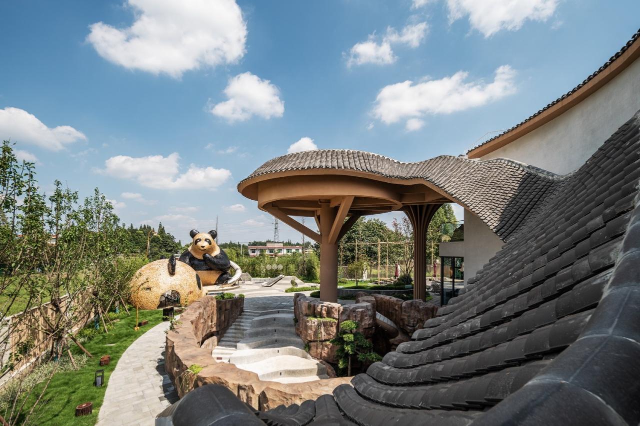 BIM建筑|川西建筑与道教文化的融合/“青城•朴舍亲子度假酒店”荣获2023金熊猫天府创意设计奖