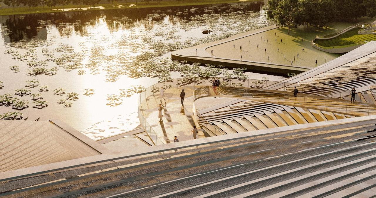 BIM建筑|武汉戏曲中心：观湖望江绘山水，古琴台曲遇园林 / 维思平建筑设计