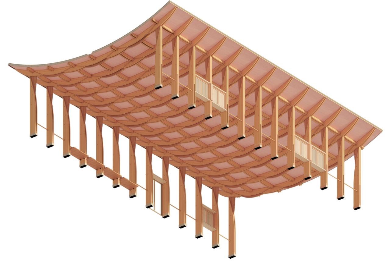 BIM建筑|交月亭 / 来建筑设计工作室