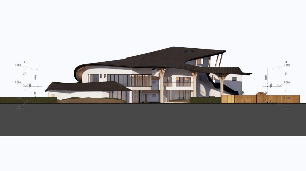 BIM建筑|川西建筑与道教文化的融合/“青城•朴舍亲子度假酒店”荣获2023金熊猫天府创意设计奖