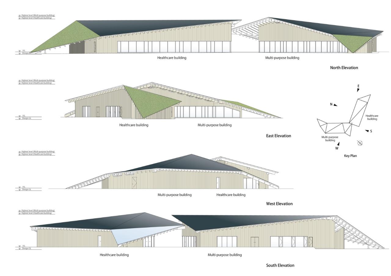BIM建筑|KANEKA 健康中心 / 隈研吾建筑都市设计事务所+大成建设