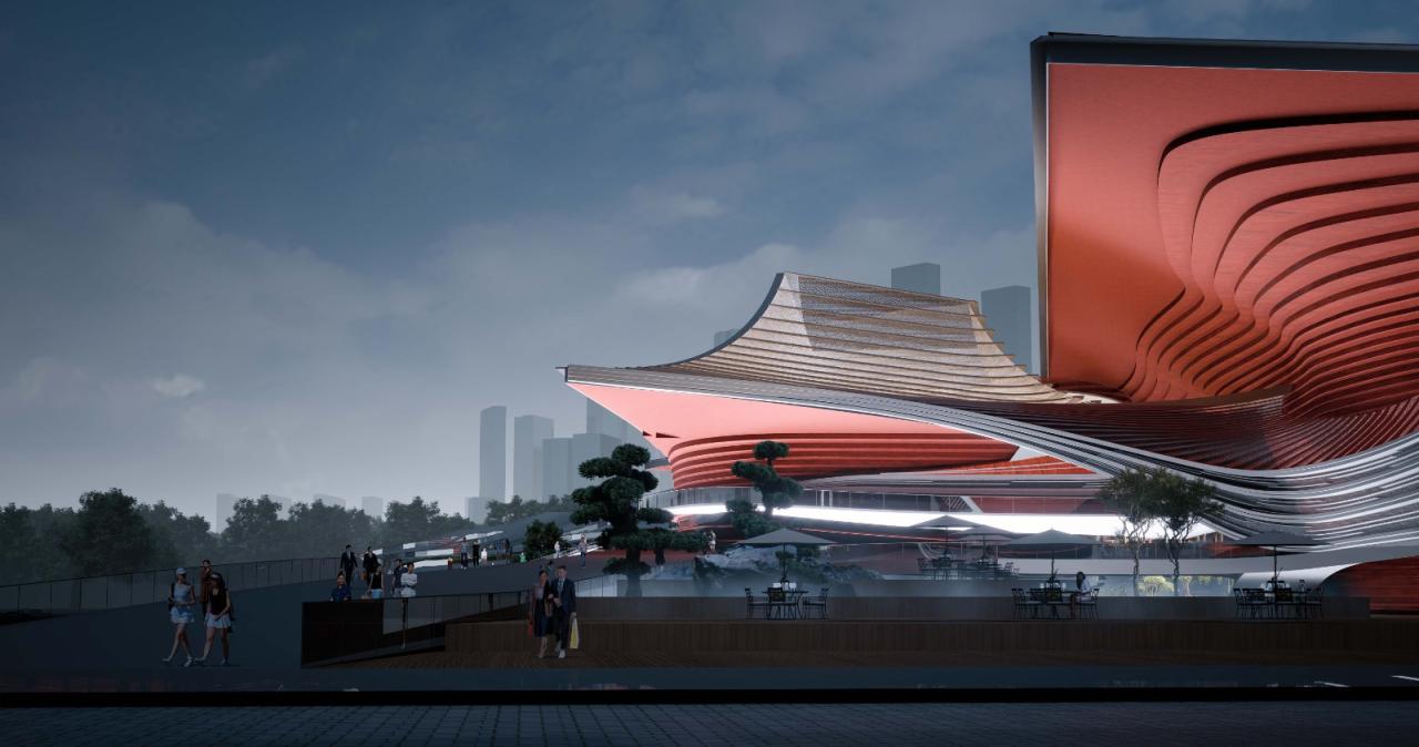 BIM建筑|武汉戏曲中心：观湖望江绘山水，古琴台曲遇园林 / 维思平建筑设计