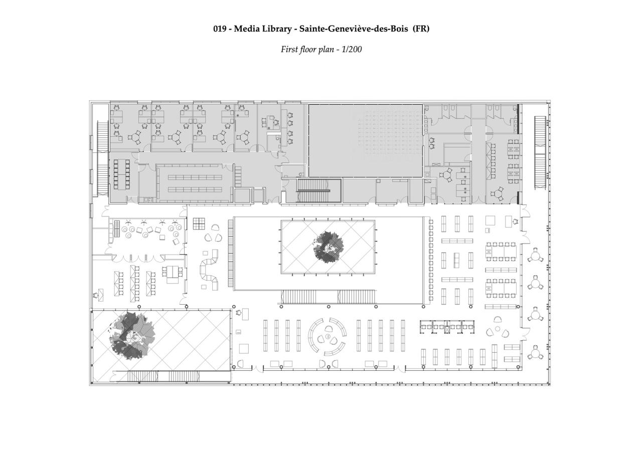 BIM建筑|Sainte-Geneviève- des-Bois 媒体图书馆 / archi5 + Calmm architecture
