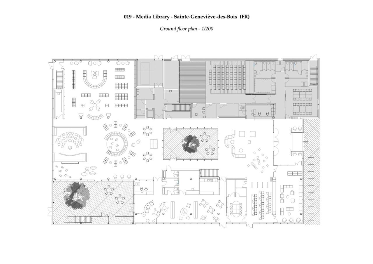 BIM建筑|Sainte-Geneviève- des-Bois 媒体图书馆 / archi5 + Calmm architecture