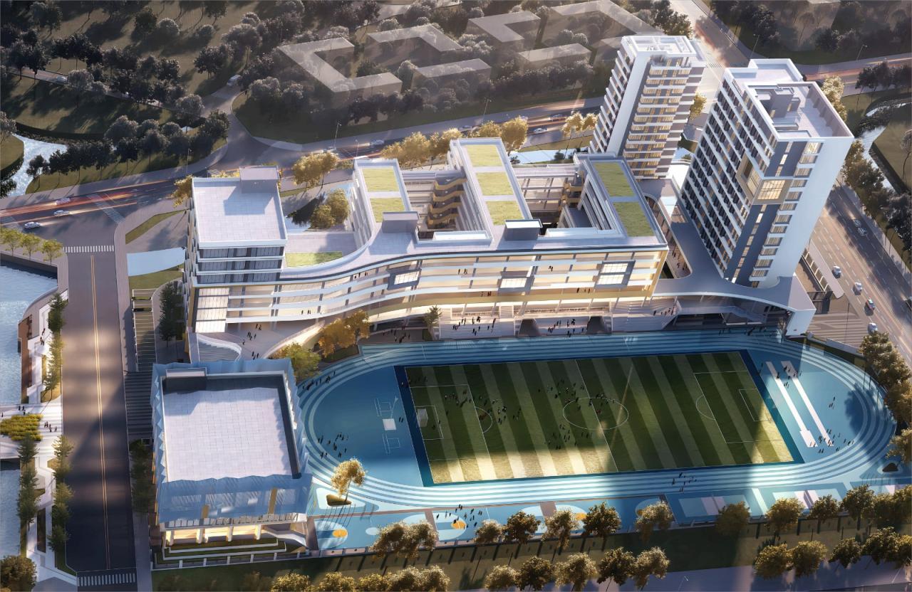 BIM建筑|绿色生态校园：华东师范大学附属顺德美的学校（二期）/ 睿住天元