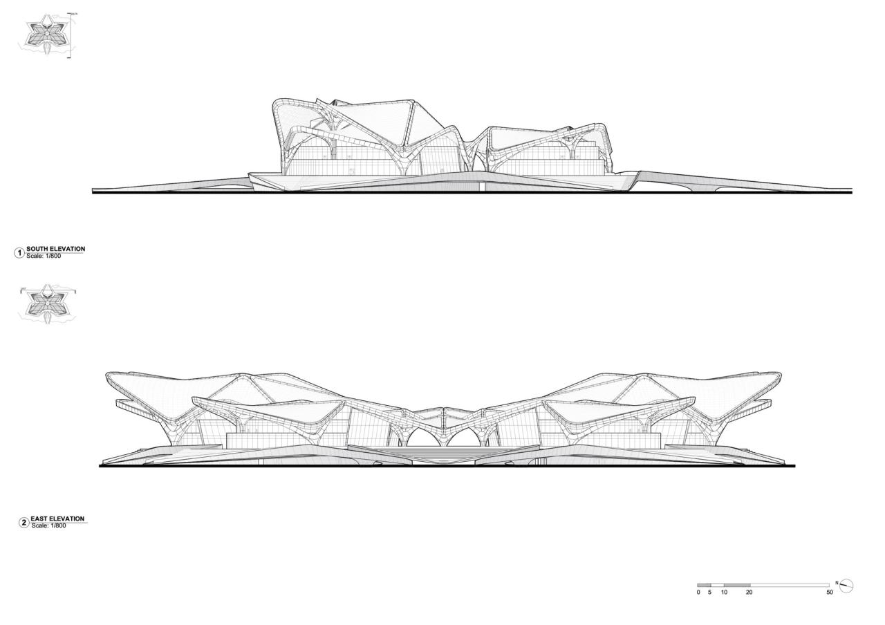 BIM建筑|珠海金湾市民艺术中心 / 扎哈·哈迪德建筑事务所