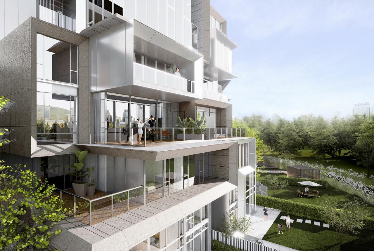 BIM建筑|成都麓湖黑石岛：垂直五连墅 / 孟凡浩-line+建筑事务所