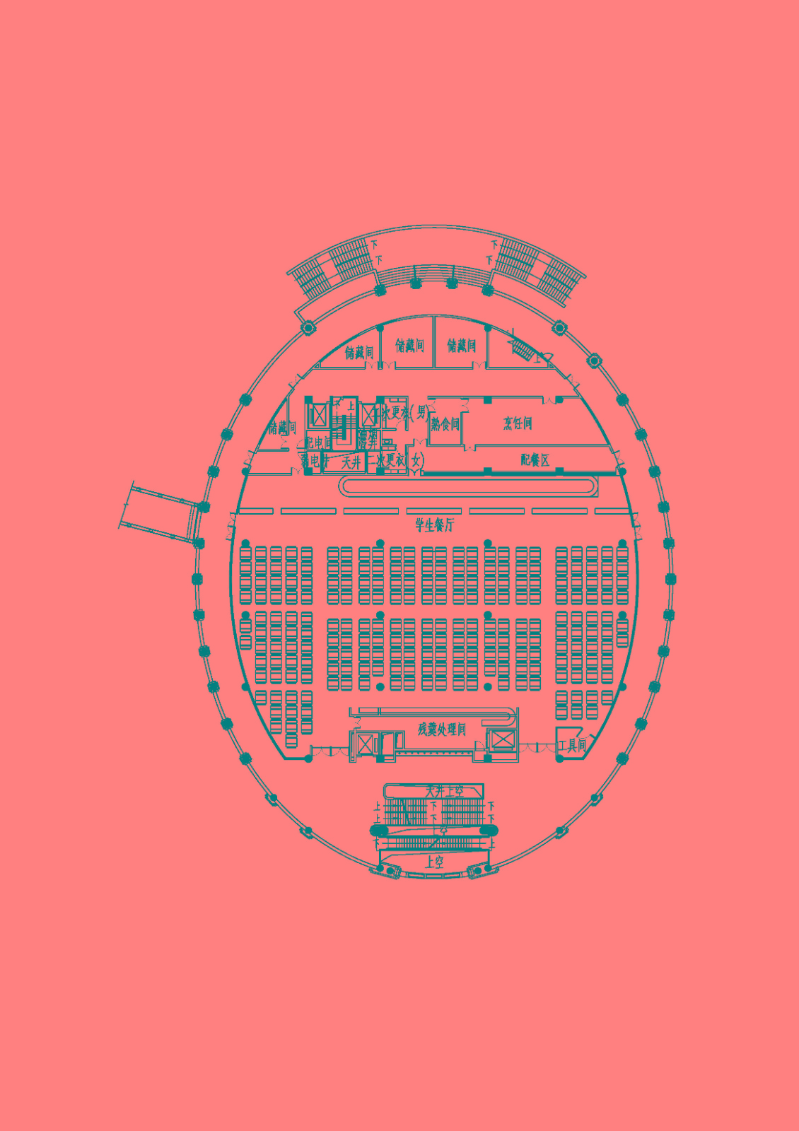 BIM建筑|厦门大学翔安校区中部学生食堂（思源餐厅）/ 厦门大学建筑设计研究院有限公司（AUAD）