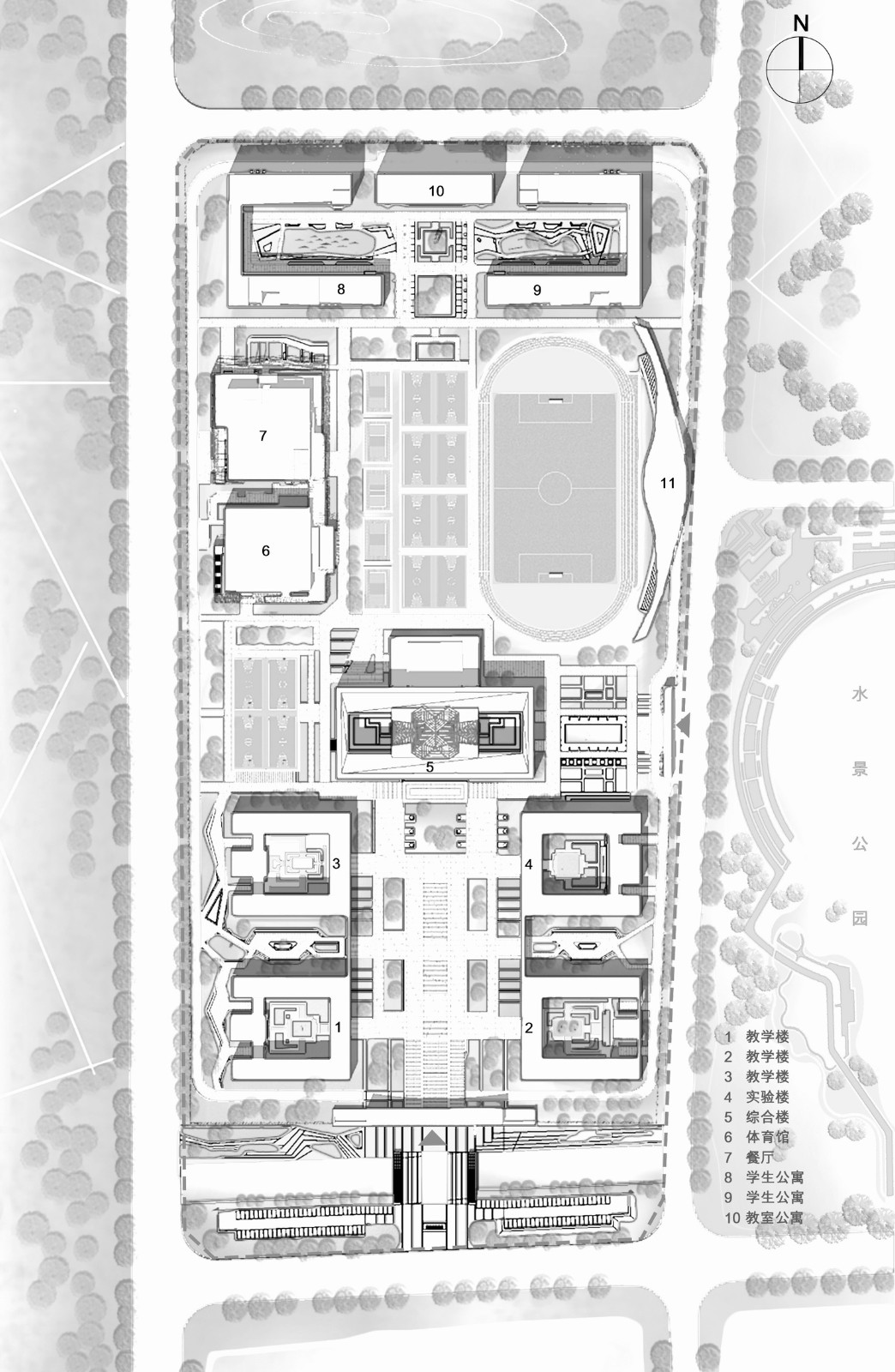 BIM建筑|神木中学项目 / 中科院建筑设计研究院有限公司