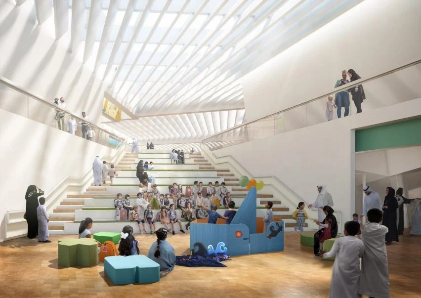 BIM建筑|UNStudio设计卡塔尔块状儿童博物馆