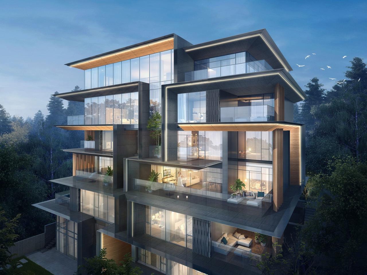 BIM建筑|成都麓湖黑石岛：垂直五连墅 / 孟凡浩-line+建筑事务所