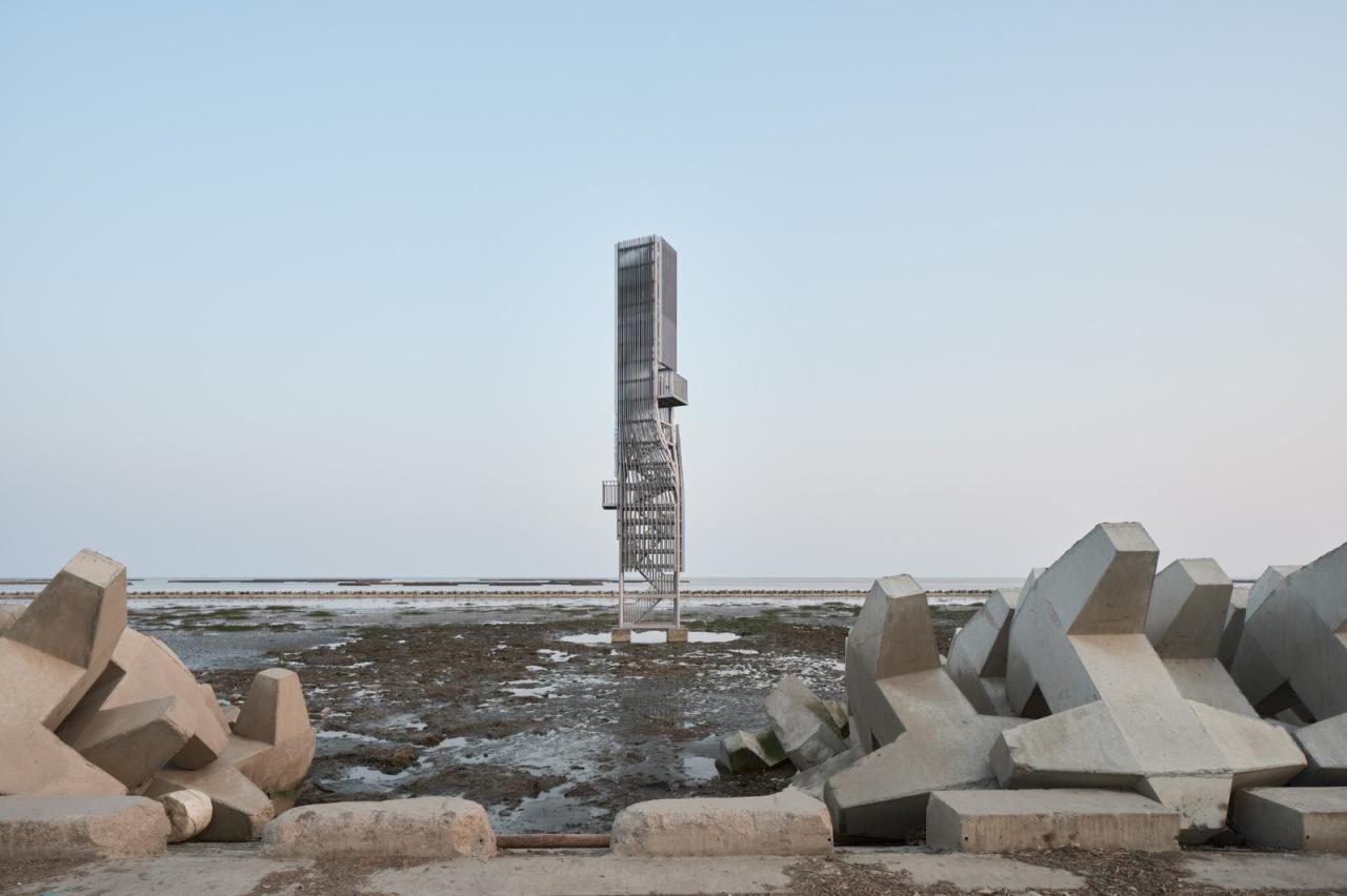 BIM建筑|扭转塔和螺旋站，上海海上的生态基础设施 / HCCH合尘建筑