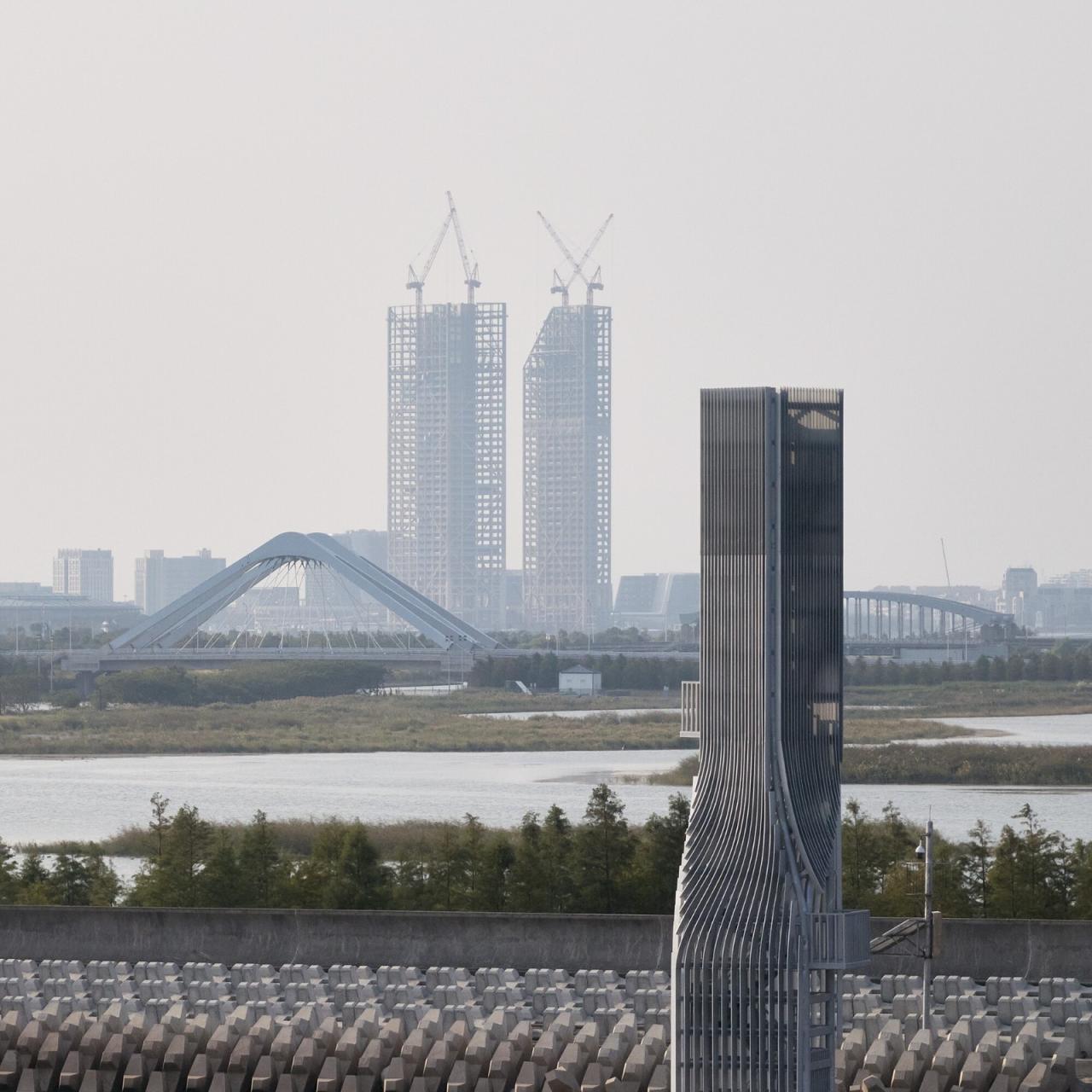 BIM建筑|扭转塔和螺旋站，上海海上的生态基础设施 / HCCH合尘建筑