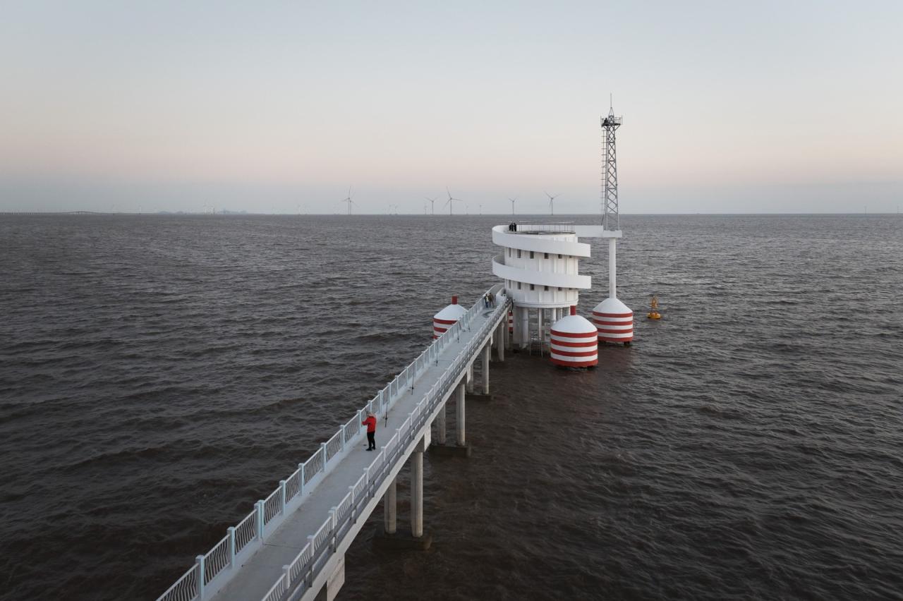 BIM建筑|扭转塔和螺旋站，上海海上的生态基础设施 / HCCH合尘建筑