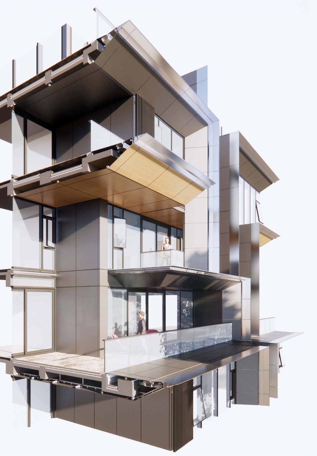 BIM建筑|成都麓湖黑石岛：垂直五连墅 / 孟凡浩-line+建筑事务所